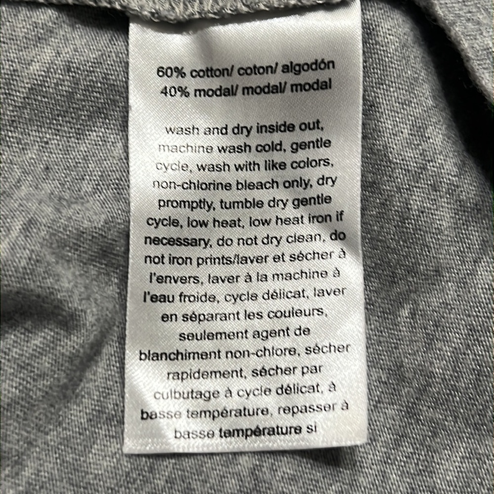 Tommy Hilfiger Heather Grey Heart Short Sleeve T Shirt Sz L - Picture 5 of 9